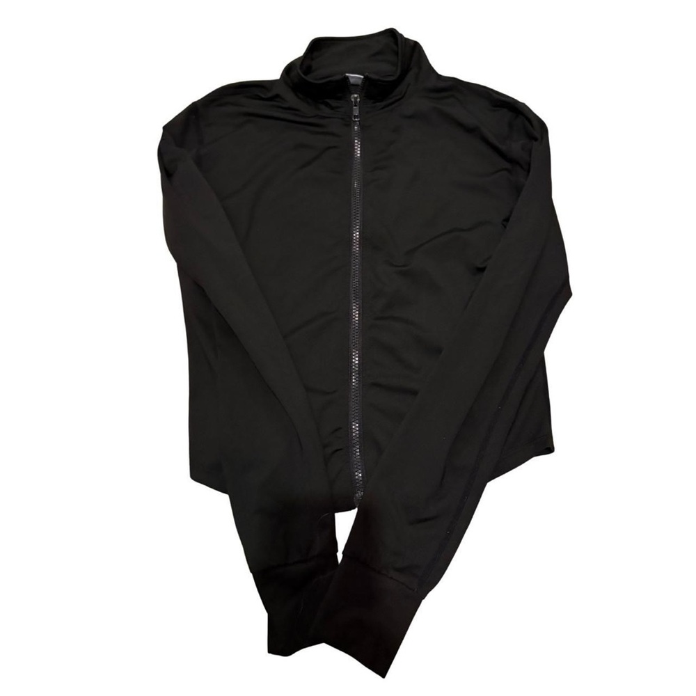 Sleek Black Bomber Jacket